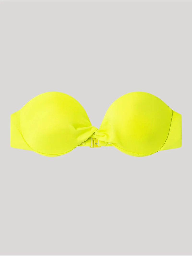 Haut de bikini bandeau uni Bleu Vert - Kiabi