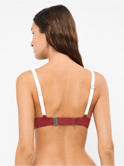 Haut de bikini bicolore avec armatures intégrées - Kiabi Haut de bikini bicolore avec armatures intégrées - Kiabi