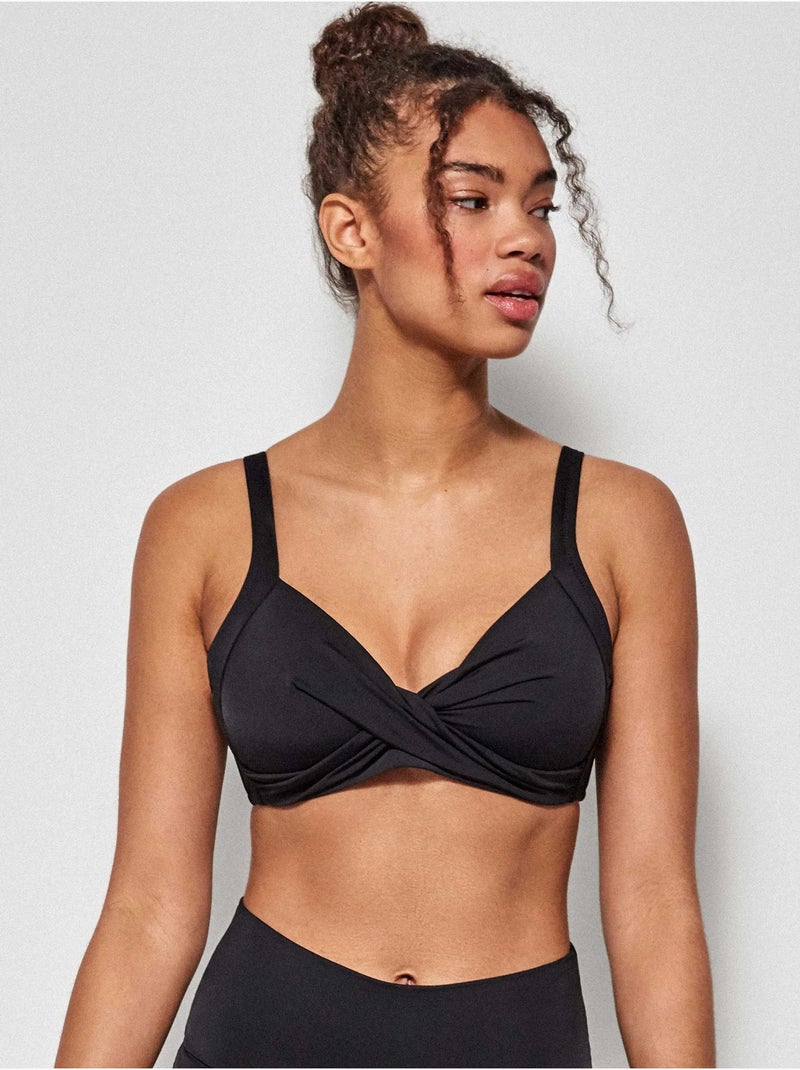 Haut de bikini de maintien bonnets c et d Noir - Kiabi
