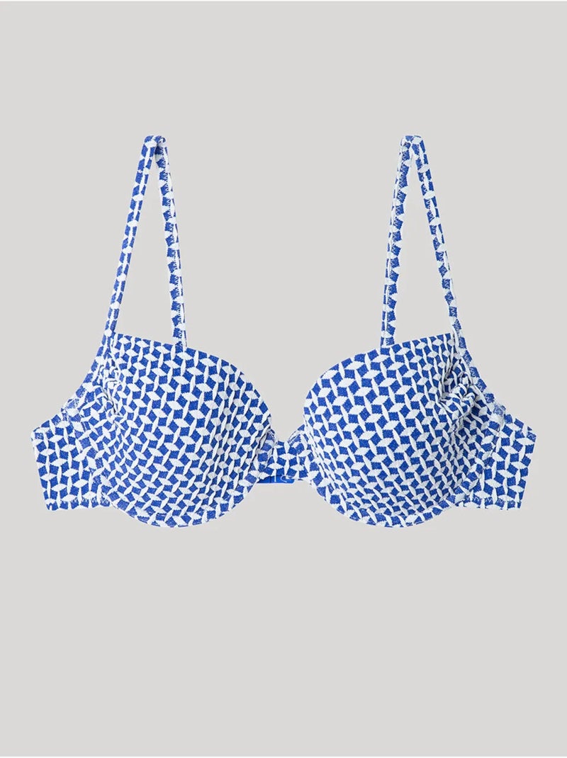 Haut de bikini en tissu structuré Multicolore - Kiabi