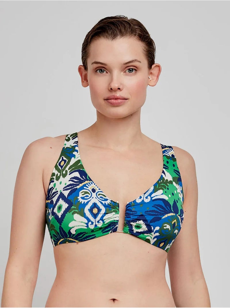 Haut de bikini grande taille avec mousse amovible Multicolore - Kiabi