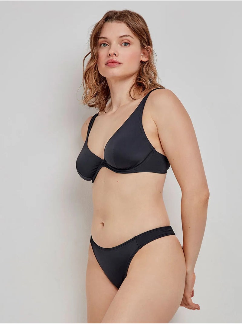 Haut de bikini grande taille bonnets c et d Noir - Kiabi