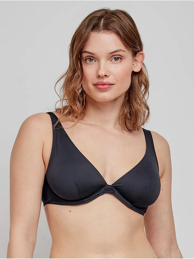 Haut de bikini grande taille bonnets c et d Noir - Kiabi