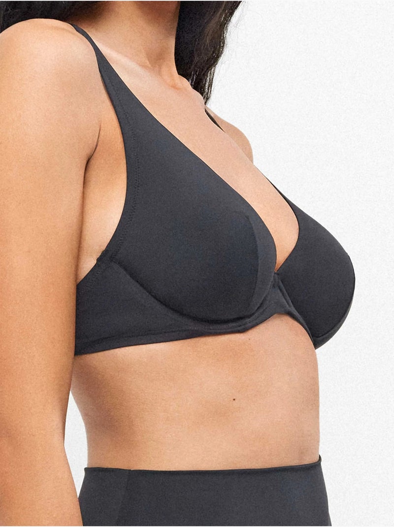 Haut de bikini grande taille bonnets c et d Noir - Kiabi