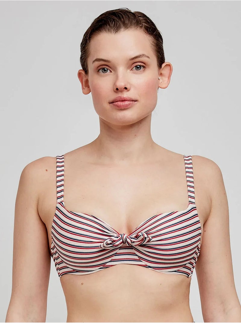 Haut de bikini grande taille imprimé rayures Multicolore - Kiabi