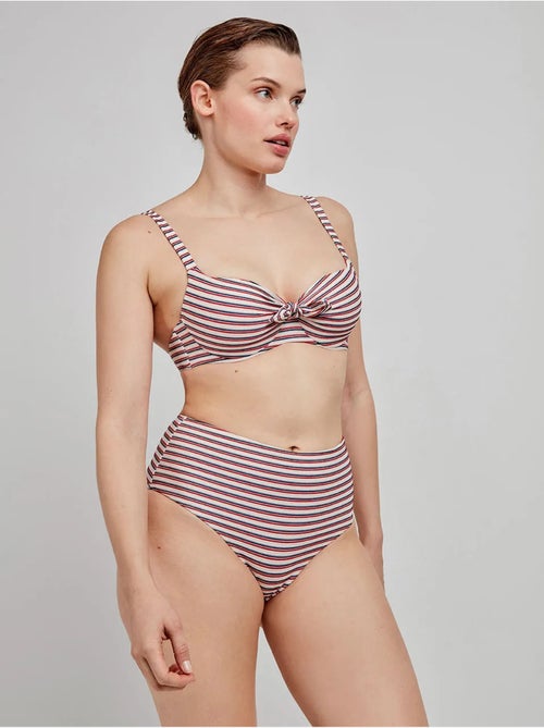 Haut de bikini grande taille imprimé rayures - Kiabi