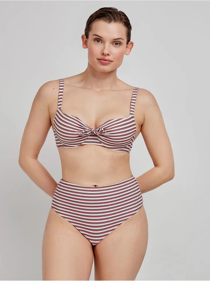 Haut de bikini grande taille imprimé rayures Multicolore - Kiabi