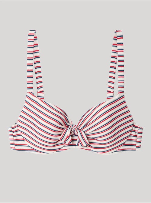 Haut de bikini grande taille imprimé rayures - Kiabi