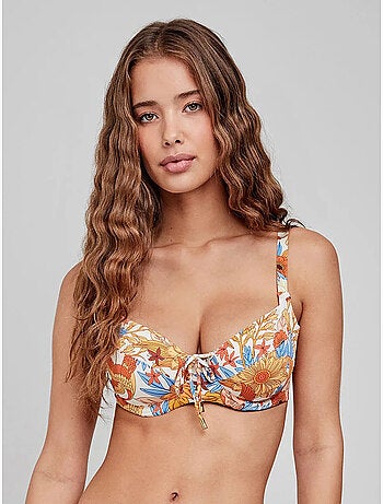 Haut de bikini grande taille sans mousse, bonnets c et d.