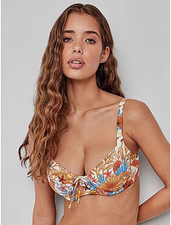 Haut de bikini grande taille sans mousse, bonnets c et d.