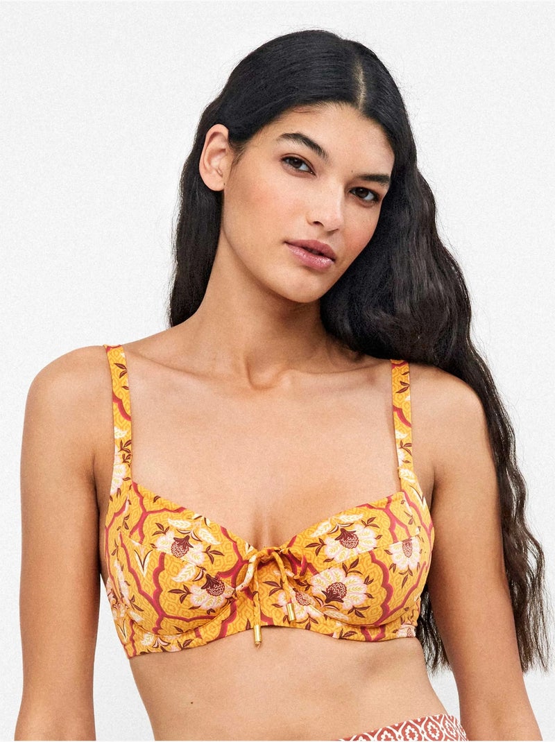 Haut de bikini grande taille sans mousse Multicolore - Kiabi