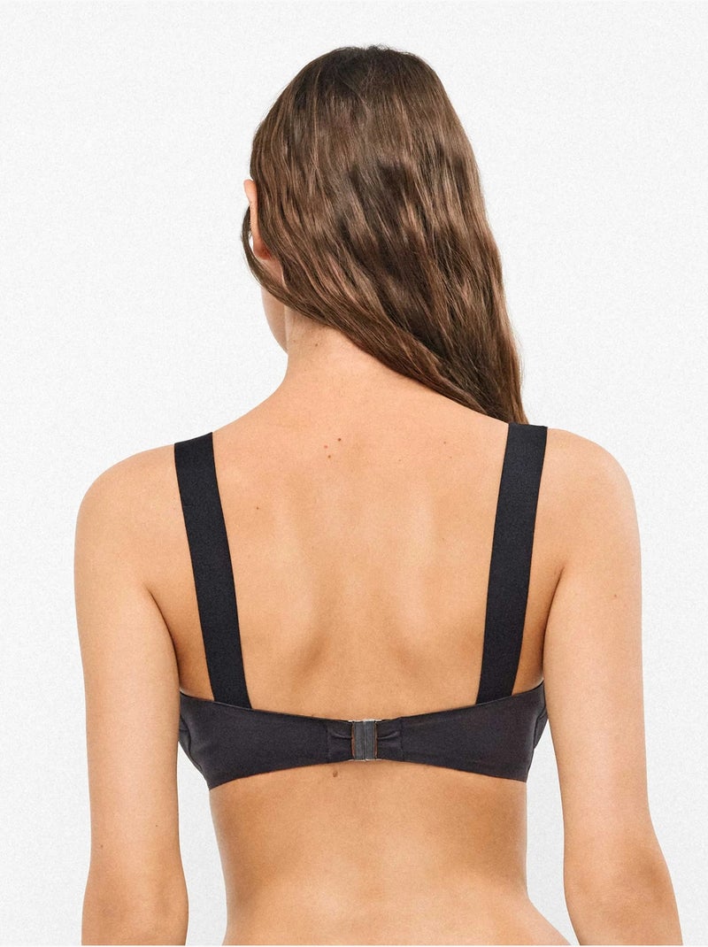 Haut de bikini high tech sans armature Noir - Kiabi