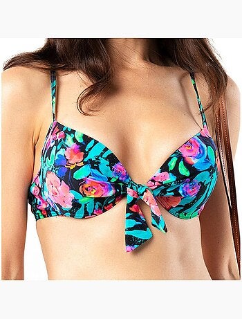 Haut de Bikini Imprimé à Fleurs Femme Sun Project Push Up