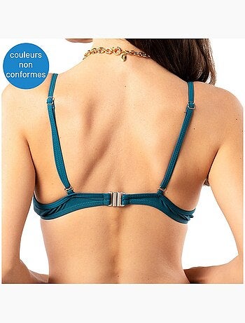 Haut de Bikini Imprimé à Fleurs Femme Sun Project Push Up