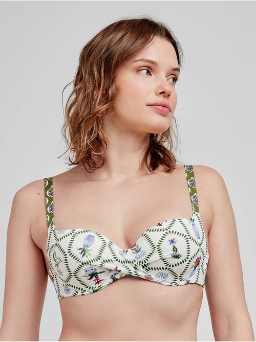 Haut de bikini imprimé avec capacité - Kiabi Haut de bikini imprimé avec capacité - Kiabi