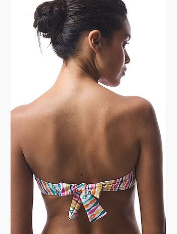 Haut de bikini mae rayé bandeau penti