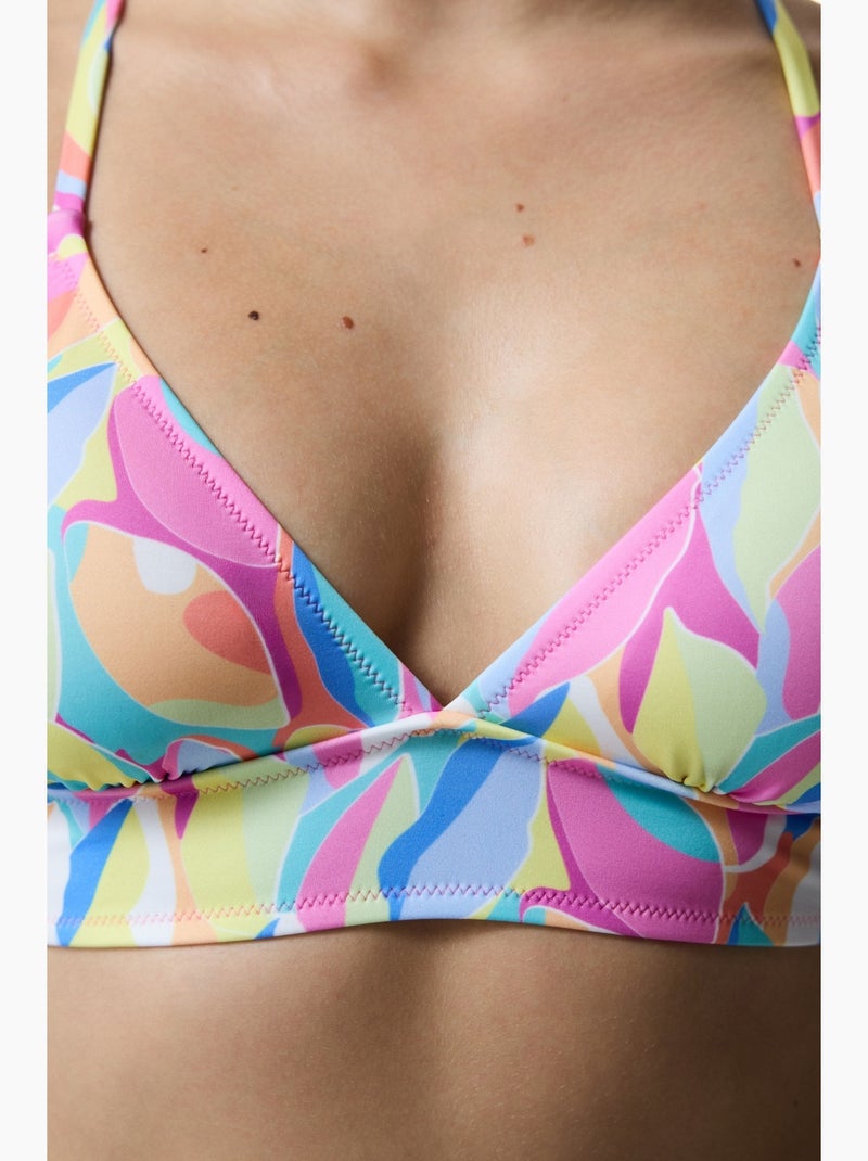 Haut de bikini noche bralette penti Rose fluo - Kiabi