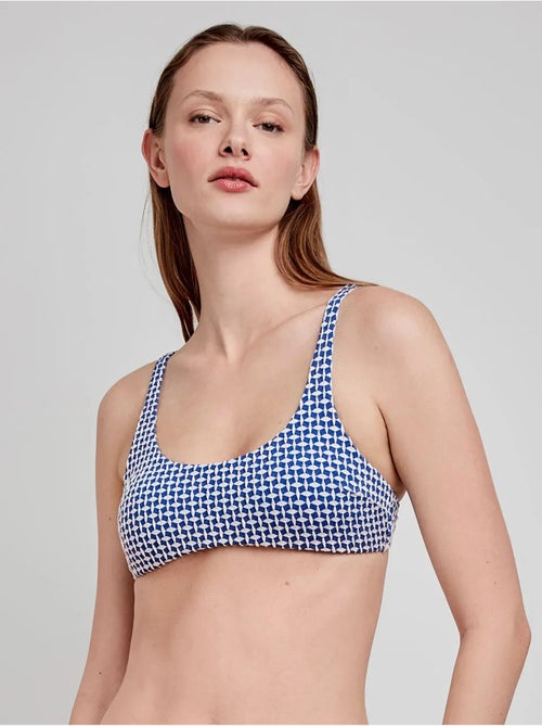 Haut de bikini sans armature en tissu structuré - Kiabi