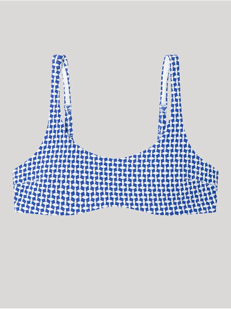 Haut de bikini sans armature en tissu structuré Multicolore - Kiabi