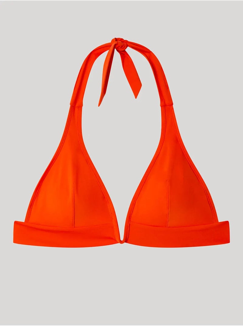 Haut de bikini sans armature et mousse amovible Orange - Kiabi