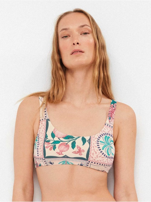 Haut de bikini sans armature imprimé mosaïque - Kiabi Haut de bikini sans armature imprimé mosaïque - Kiabi