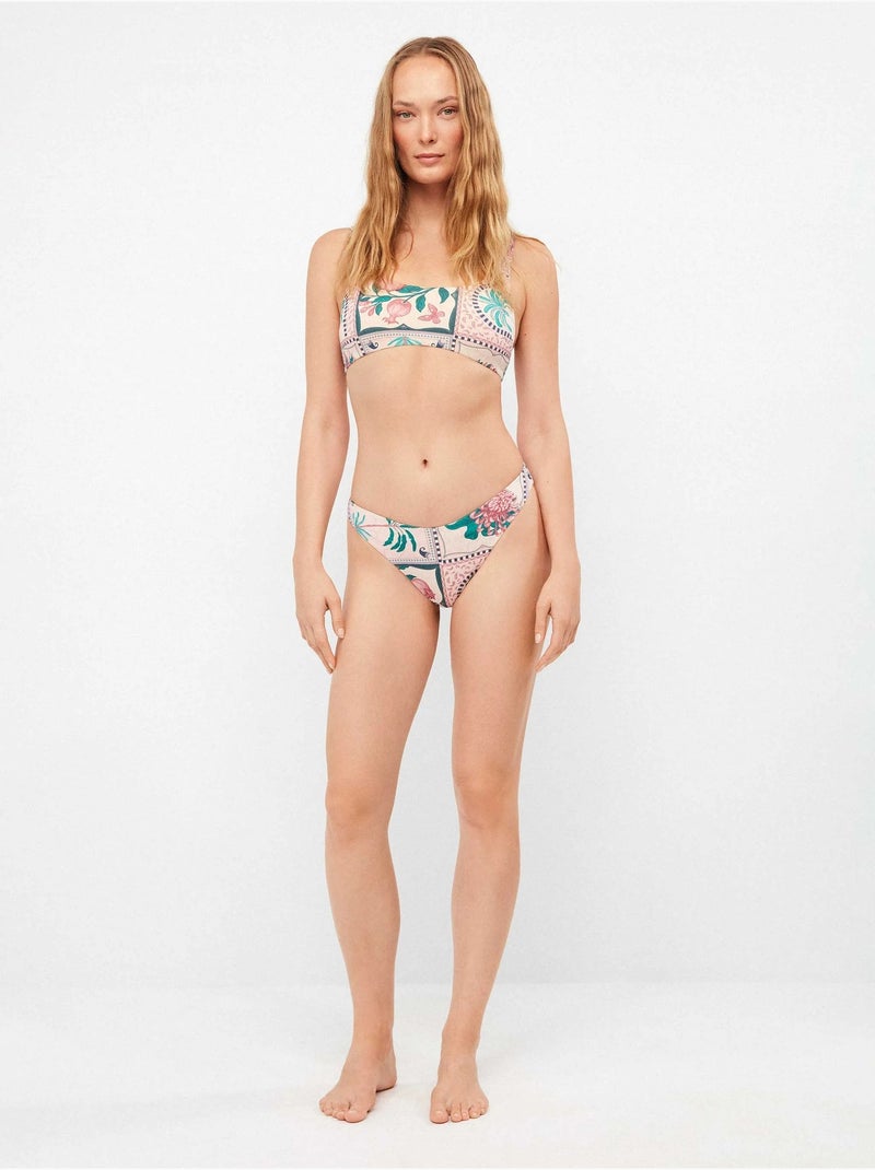 Haut de bikini sans armature imprimé mosaïque Multicolore - Kiabi