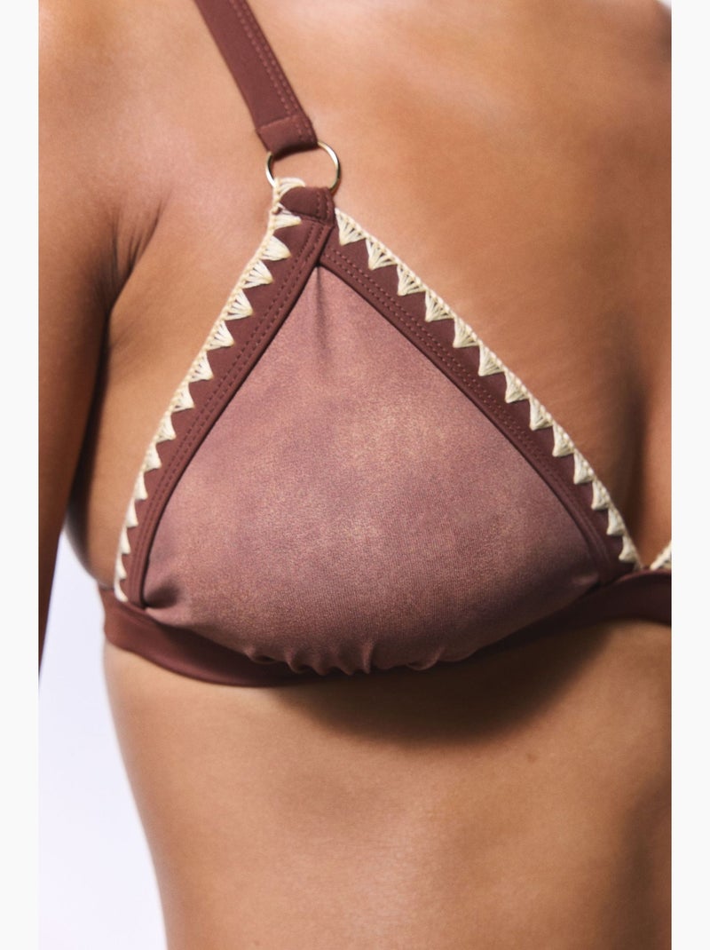 Haut de bikini triangle emery clair penti Marron - Kiabi