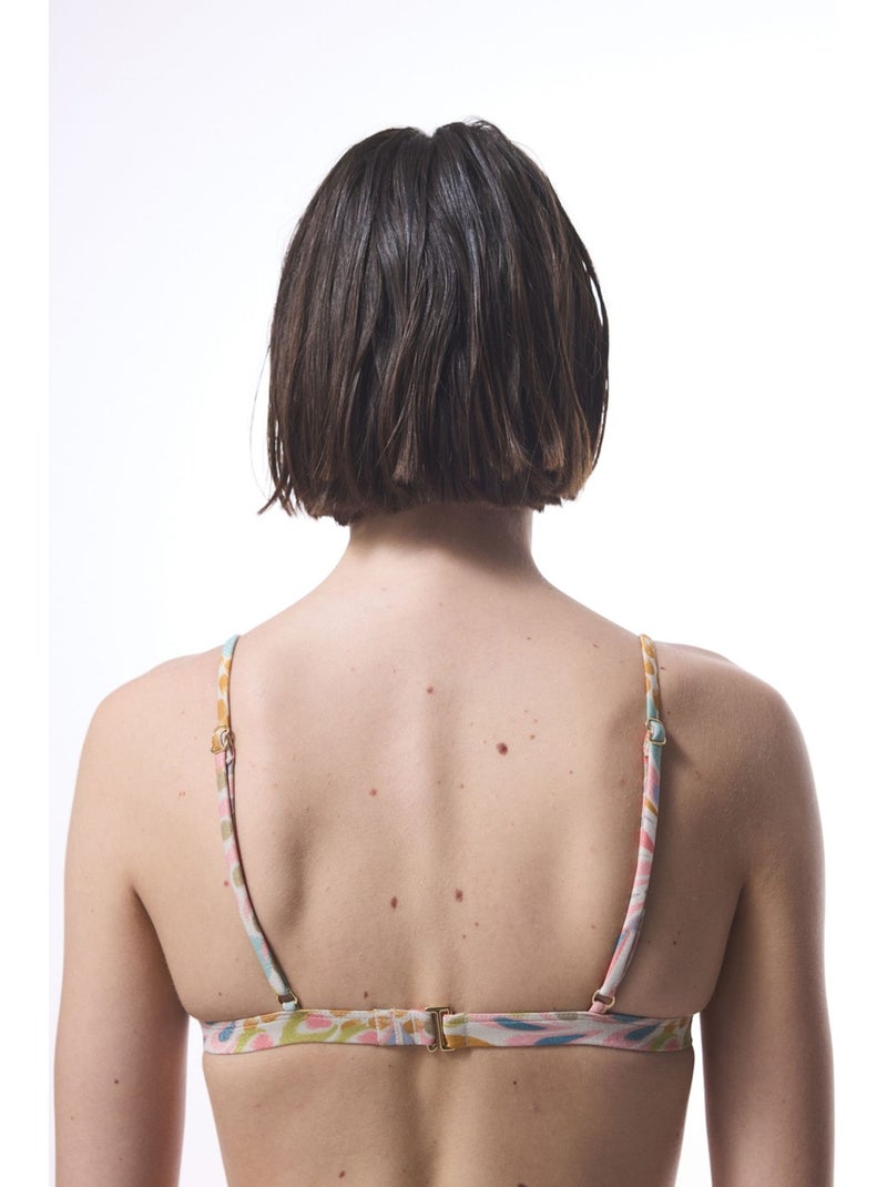 Haut de bikini triangle faro à boucle penti Blanc Rose - Kiabi