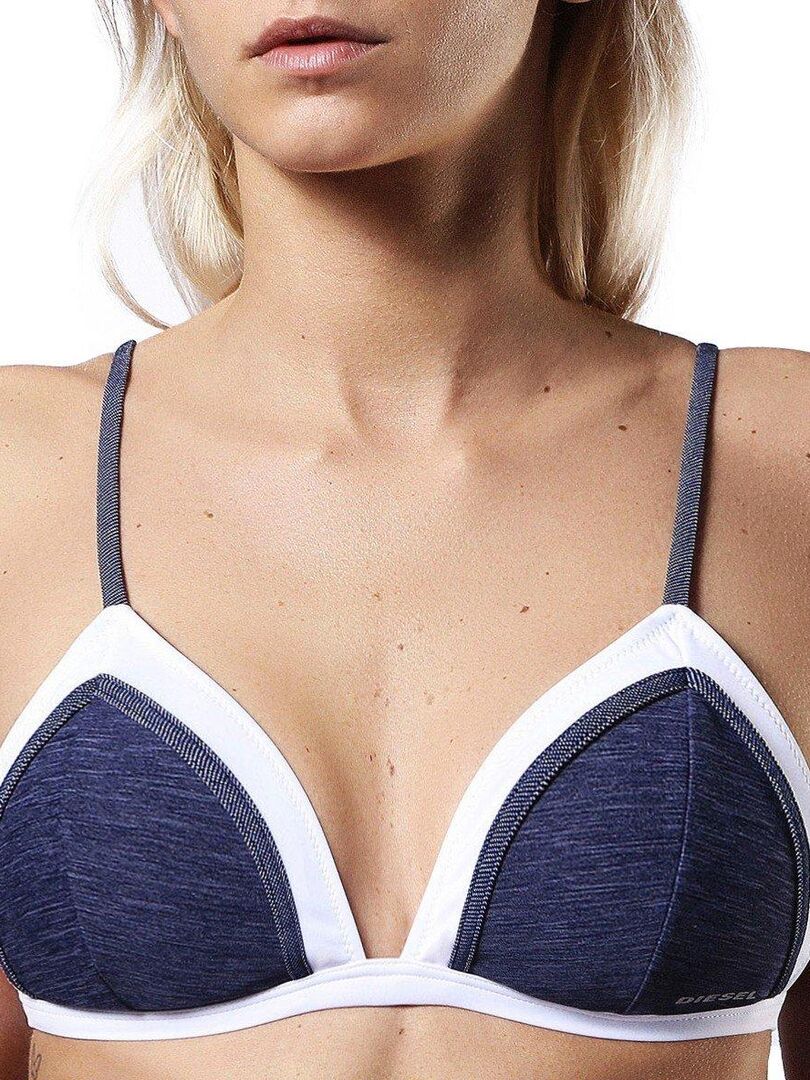 Haut de bikini triangle sans armature Calypso Bleu - Kiabi