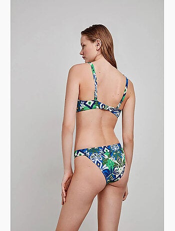 Haut de bikini triangulaire à imprimé tribal