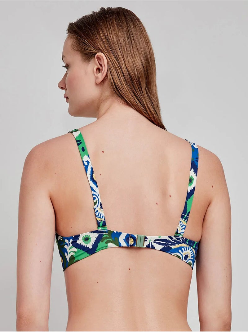 Haut de bikini triangulaire à imprimé tribal Multicolore - Kiabi