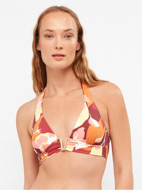 Haut de bikini triangulaire à motif géométrique - Kiabi Haut de bikini triangulaire à motif géométrique - Kiabi