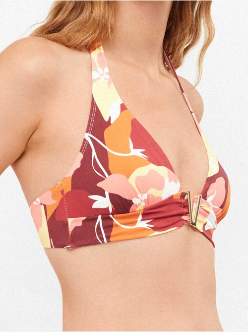 Haut de bikini triangulaire à motif géométrique - Kiabi Haut de bikini triangulaire à motif géométrique - Kiabi