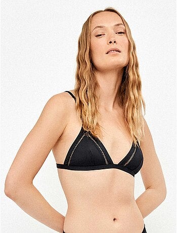 Haut de bikini triangulaire découpé