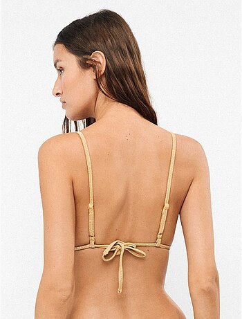 Haut de bikini triangulaire sans armature