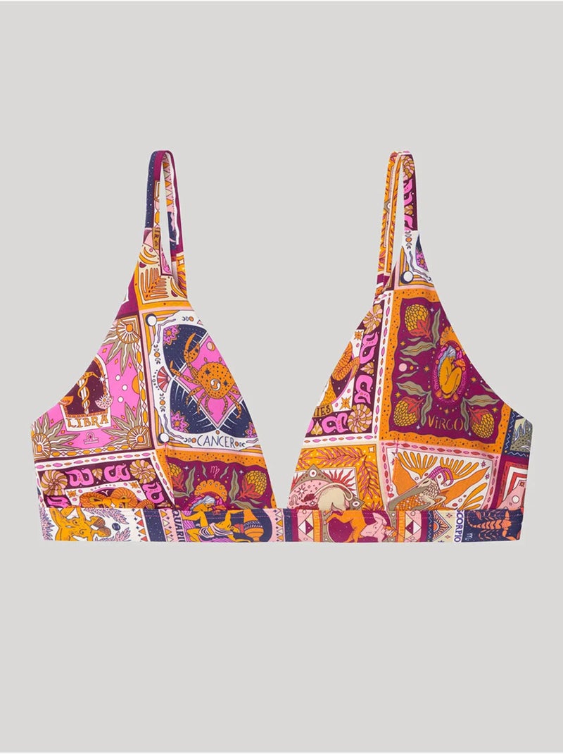 Haut de bikini triangulaire sans armature et mousse amovible Multicolore - Kiabi