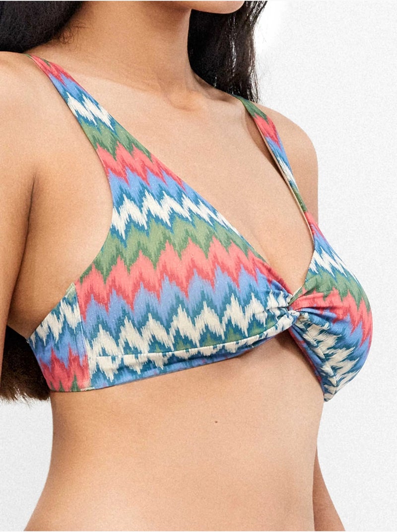 Haut de bikini triangulaire sans armature Multicolore - Kiabi