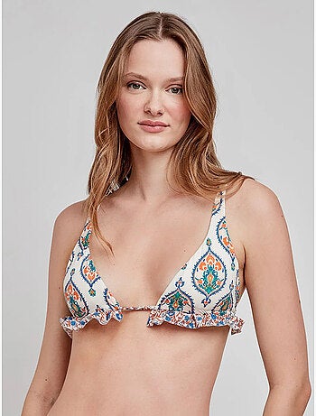Haut de bikini triangulaire sans armature