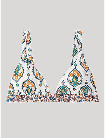 Haut de bikini triangulaire sans armature