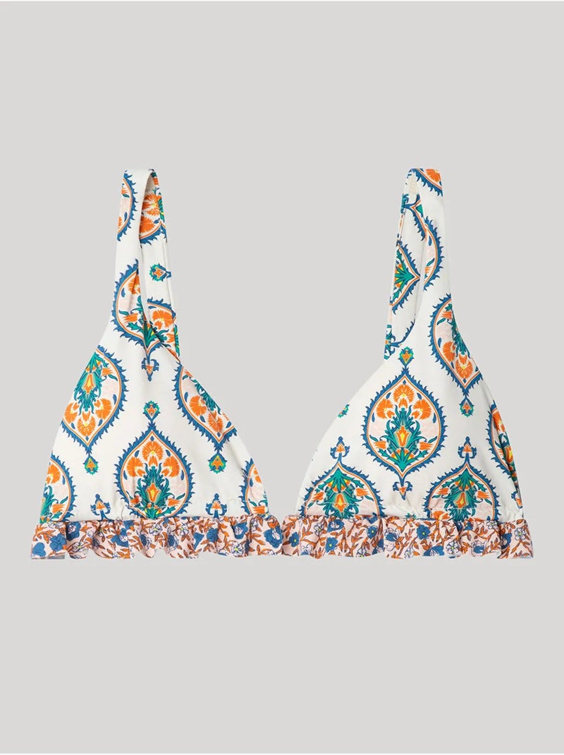 Haut de bikini triangulaire sans armature Multicolore - Kiabi