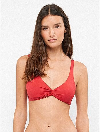 Haut de bikini triangulaire sans armature