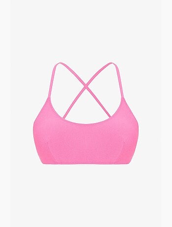 Haut de bikini uni à coques amovibles penti
