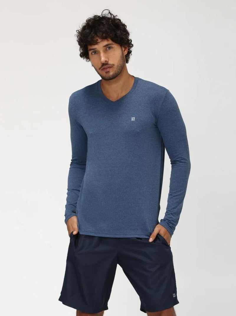 Haut de fitness  UV Line Bleu - Kiabi