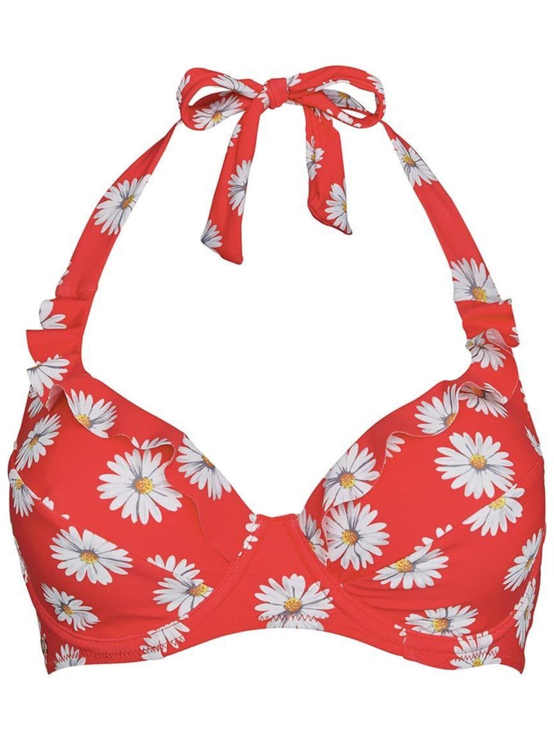 Haut de maillot à armatures FLORAL - Brigitte Bardot Bain Rouge - Kiabi