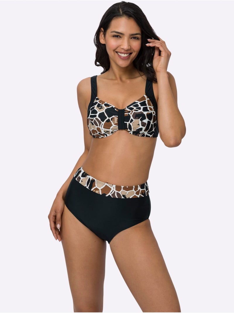 Haut De Maillot De Bain - Moda Vilona - Bonnet B Blanc Marron - Kiabi