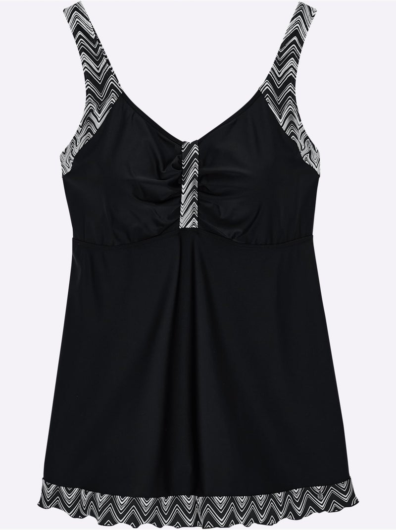 Haut De Maillot De Bain - Sheego Noir Blanc - Kiabi