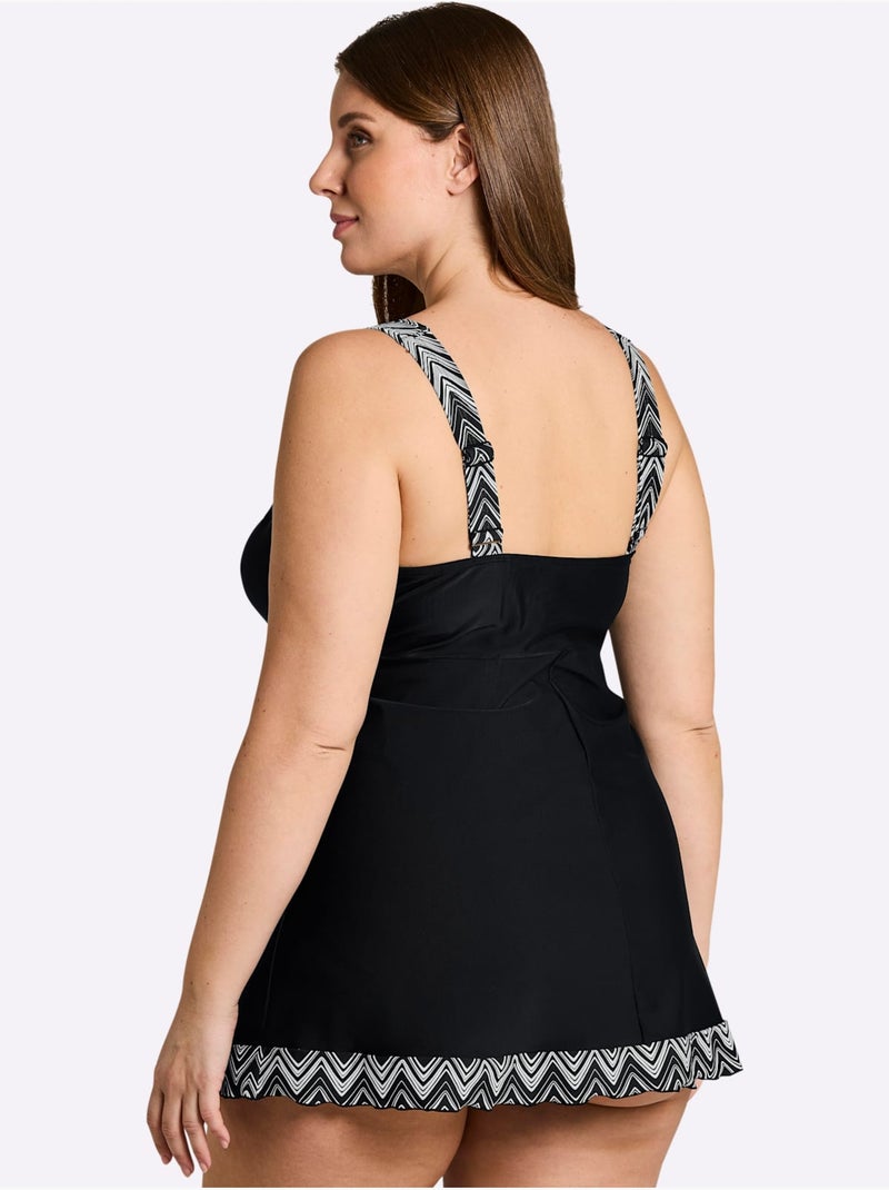 Haut De Maillot De Bain - Sheego Noir Blanc - Kiabi