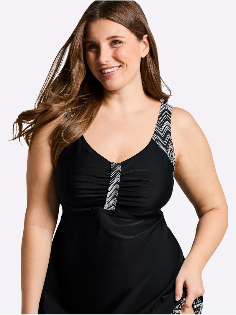 Haut De Maillot De Bain - Sheego Noir Blanc - Kiabi