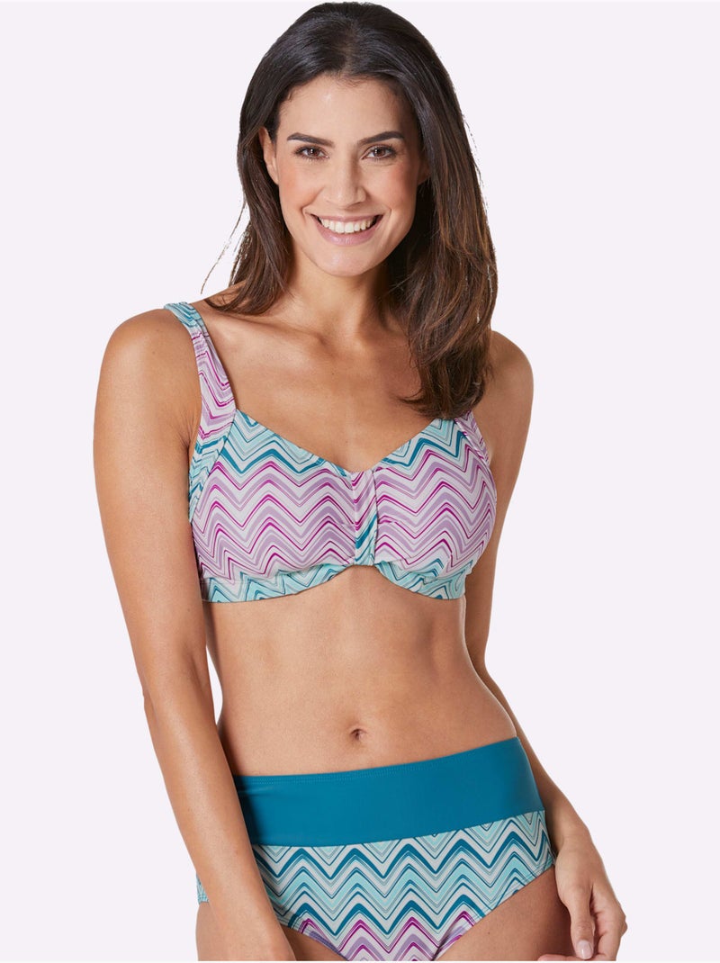 Haut De Maillot De Bain - Witt - Bonnet D Bleu Rouge - Kiabi