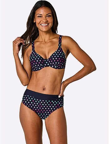 Haut de maillot de bain à imprimé avec bretelles réglables et armatures - Bonnet D - Witt
